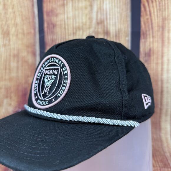 Inter Miami FC Roper Hat Snapback Black Pink New Era Messi Soccer Club Golf Cap - Picture 1 of 9